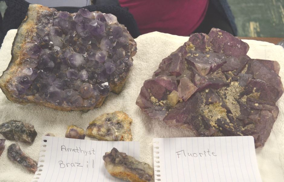 Kathleen came with really nice cabinet pieces of both amethyst and fluorite.