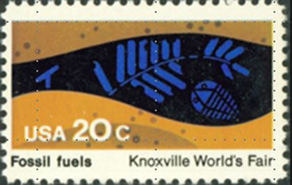 In 1982, the US commemorated fossil fuels with a stamp that included both a Carboniferous fern and a trilobite.